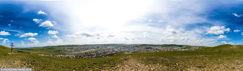 Забайкальский край.Панорама "Агинское.Вид от креста", Агинское