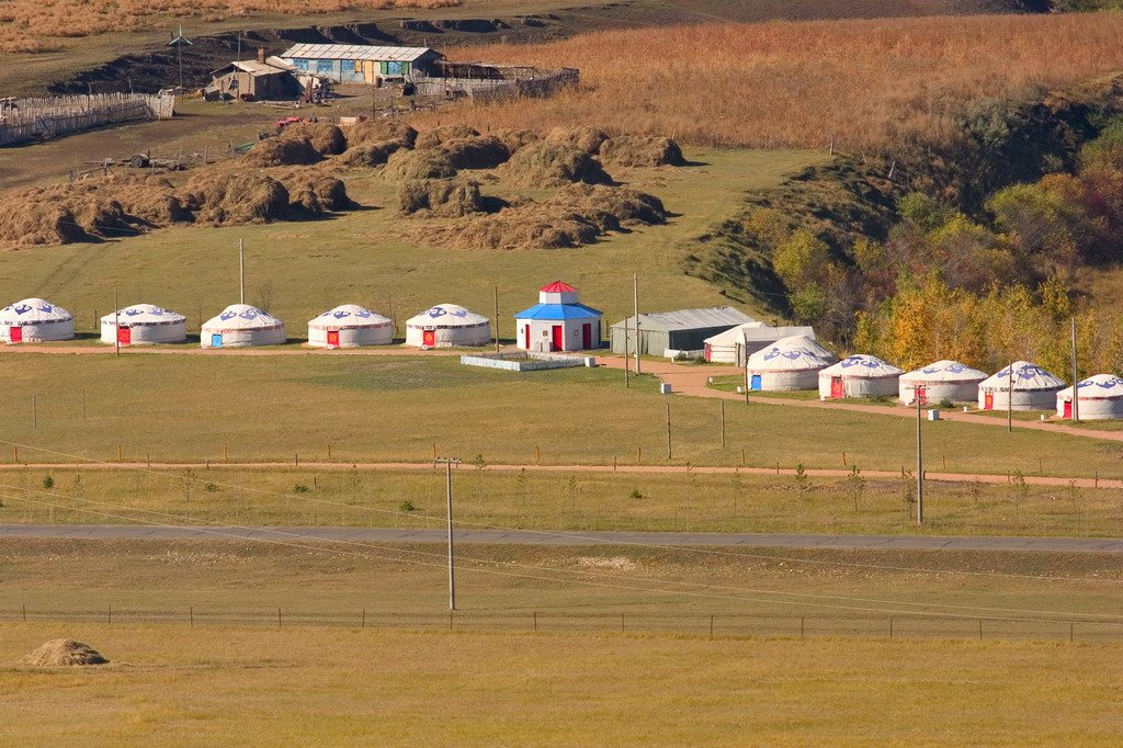 Mongolian yurts in girls area, Калга