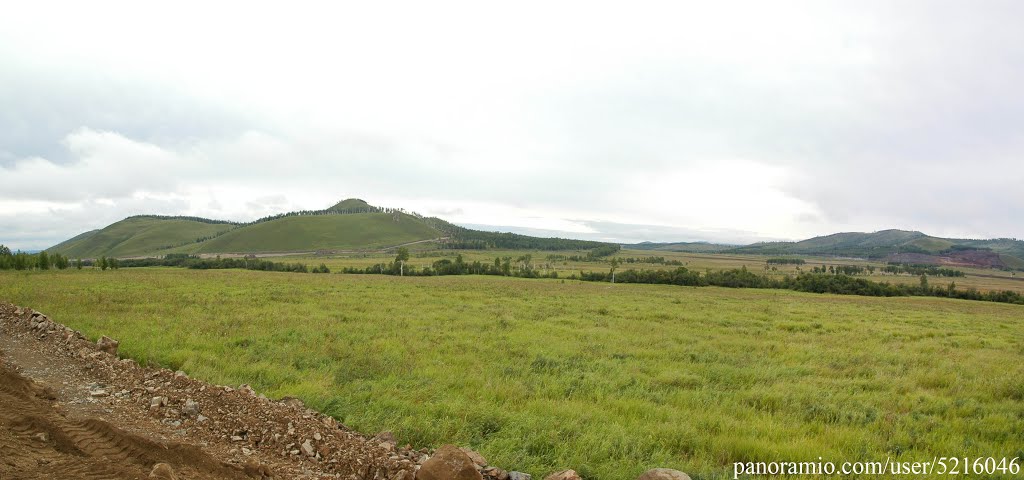 панорама степей Забайкалья, Калга