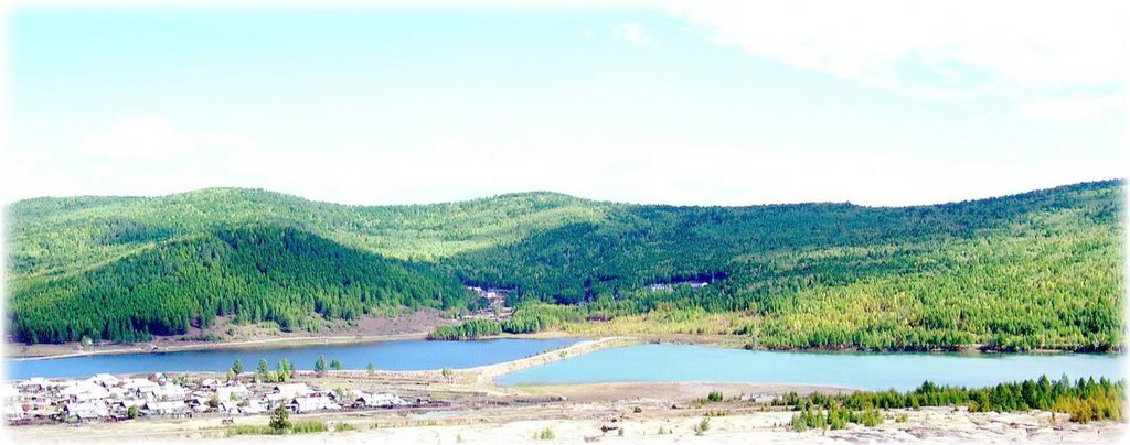 Вид на озеро и хвостохранилище., Ключевский