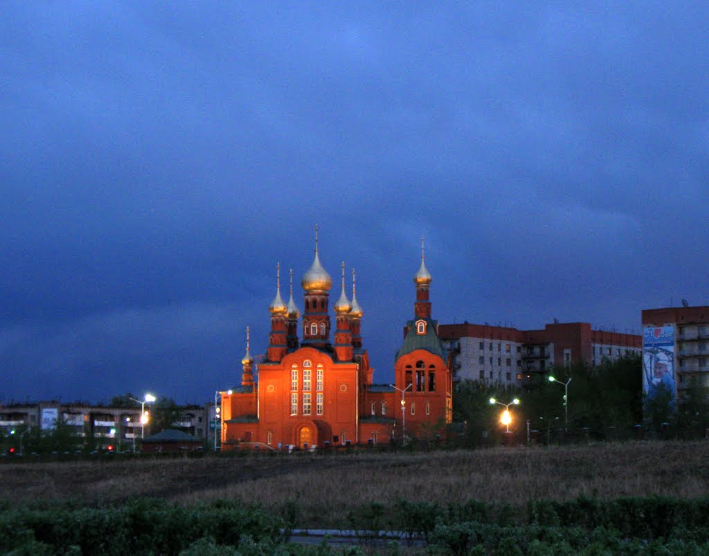 церковь вечер, Краснокаменск