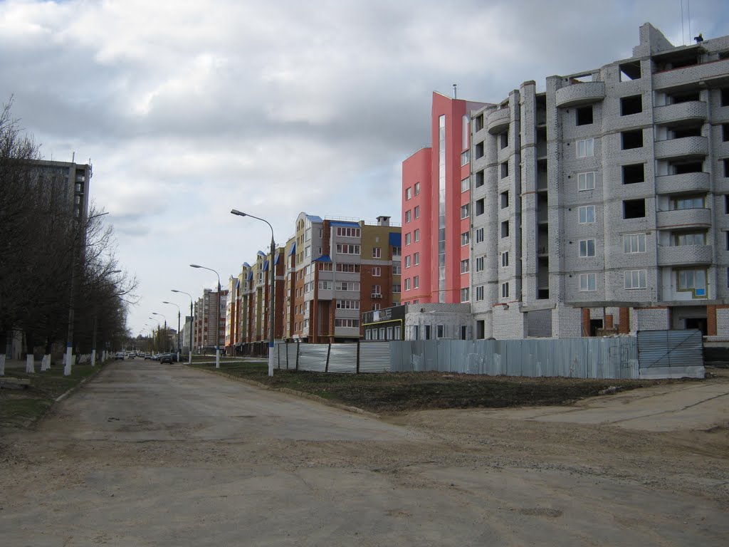 Начало улицы Винокурова (Вид на юг)  /  The beginning of Vinokurov street (View on south), Новочебоксарск