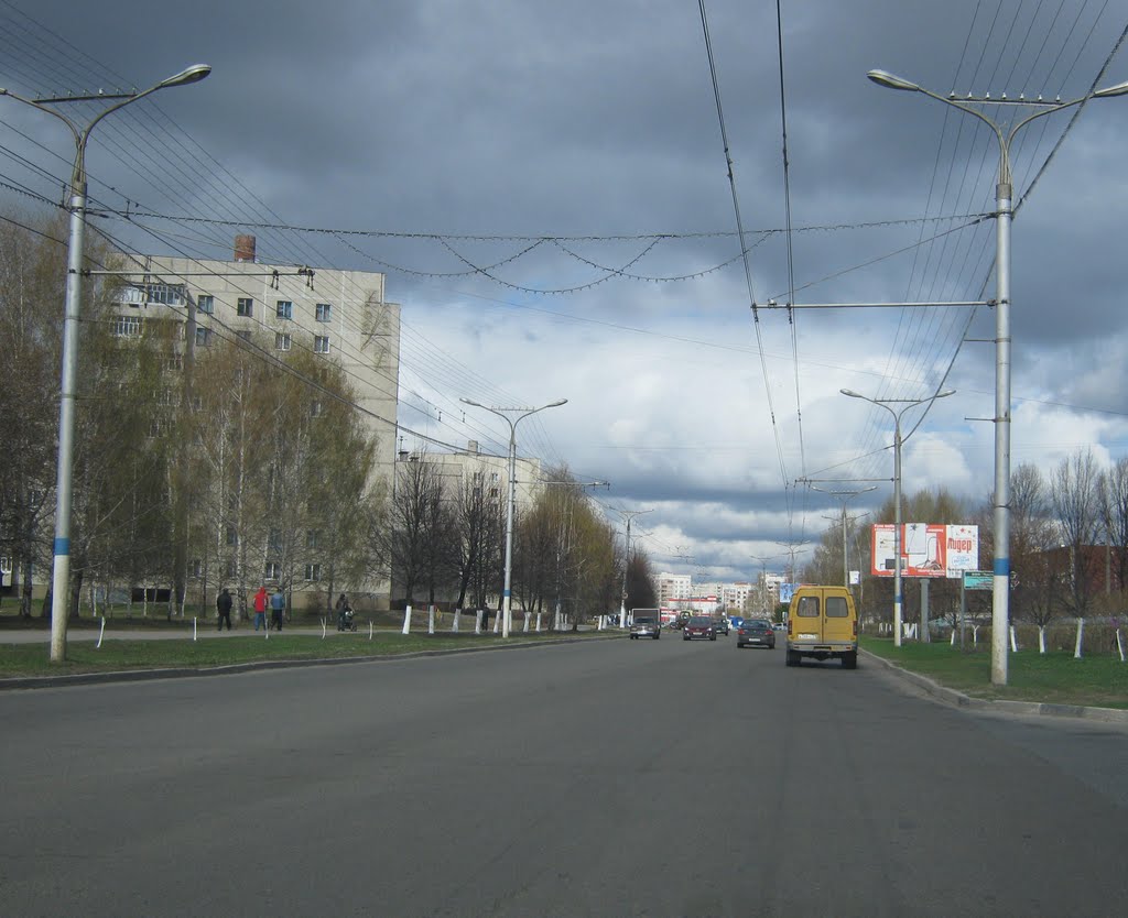 Улица Винокурова (Вид на запад)  /  Vinokurov Street (View on west), Новочебоксарск