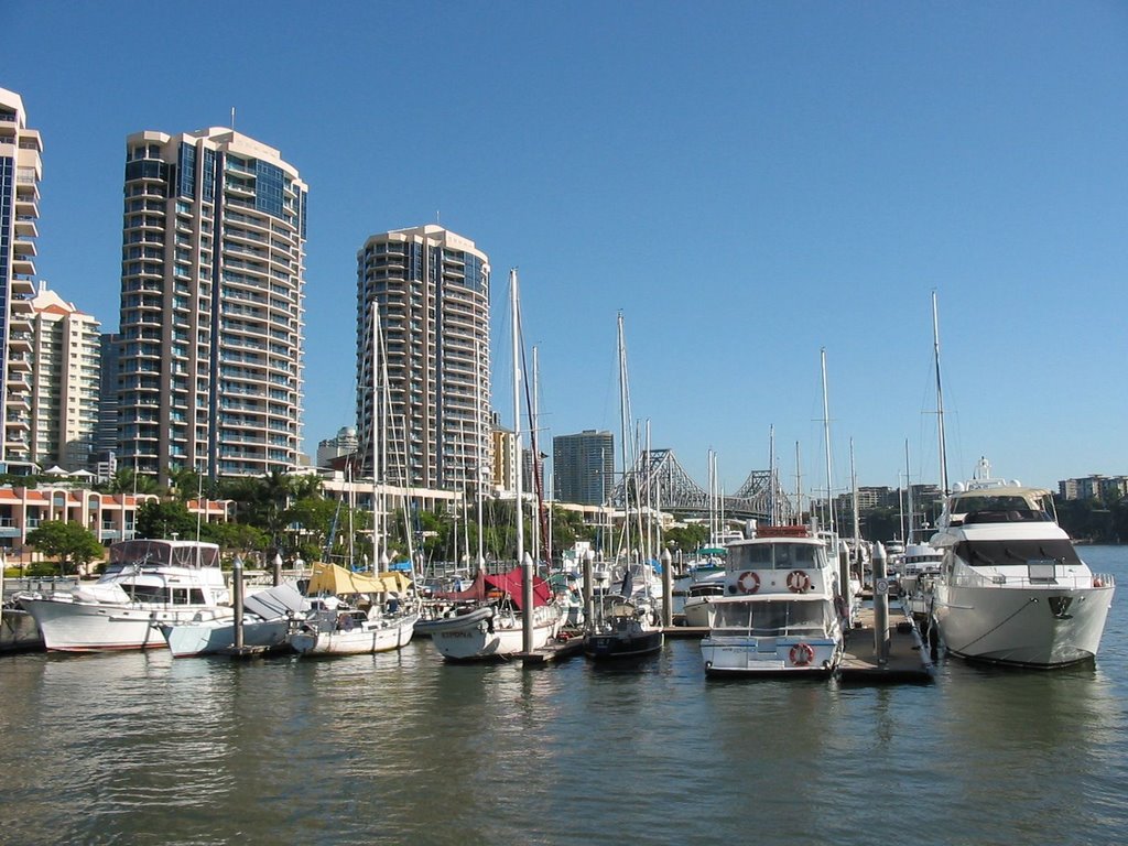 Boats at Brisbane River, Брисбен