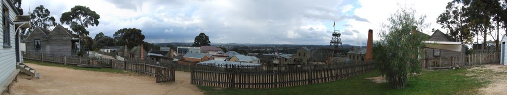 Sovereign Hill Panorama, Ballarat, Victoria., Балларат