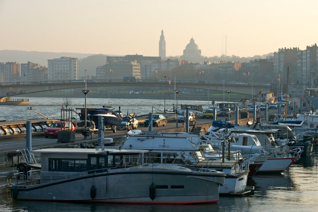 La Meuse , le port des Yachts, Льеж