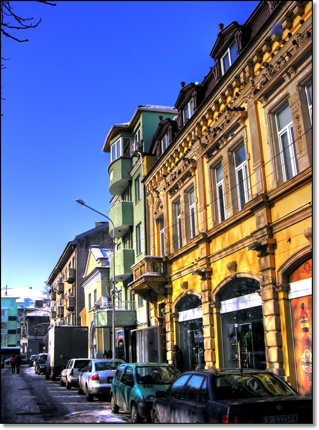Ruse - Buildings at Ivan Vazov Square, Русе