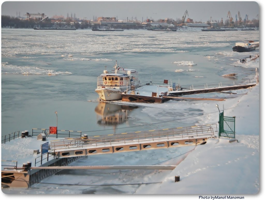 Ice drifts across the Danube, Русе