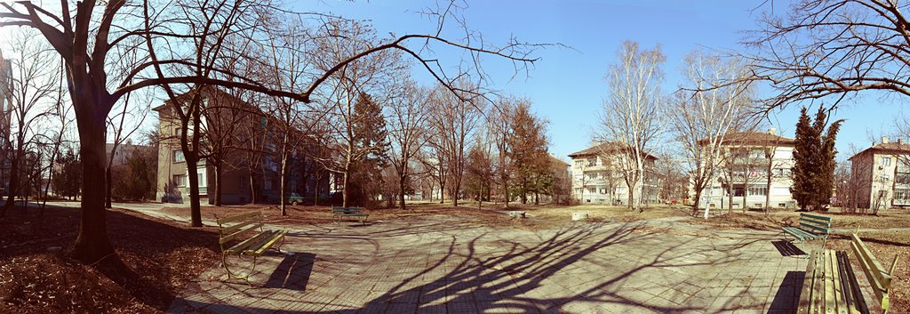 Парк с пейки / Park with benches, Димитровград