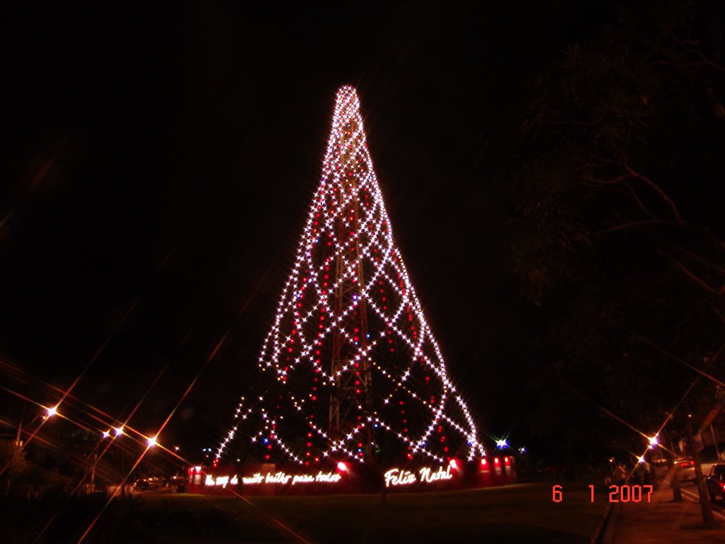 Árvore de Natal Praça Gov.Israel Pinheiro 19º 57 26.99" S 43º 54 53.70" W, Белу-Оризонти