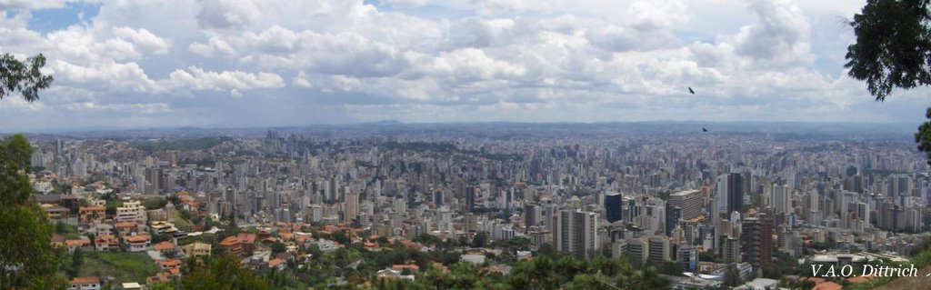 Vista panorâmica de Belo Horizonte, Minas Gerais, Brasil, Белу-Оризонти