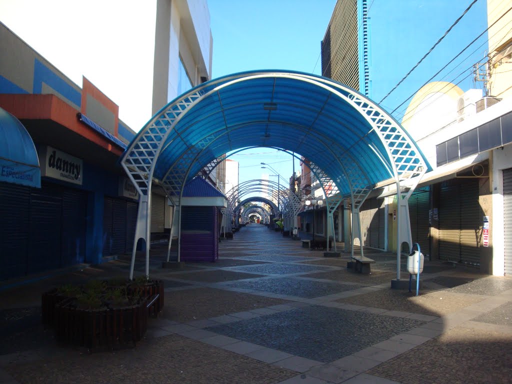 Rua Batista de Carvalho ( Calçadão )  Bauru SP, Бауру
