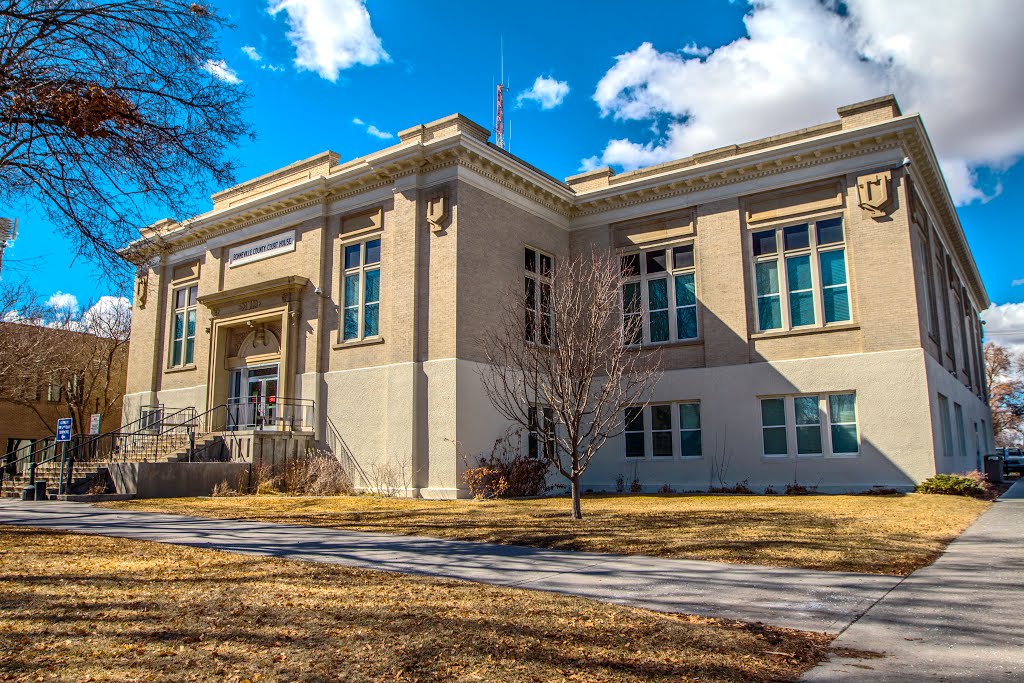 The Bonneville Co. Courthouse. 605 N. Capital Ave., Idaho Falls, Idaho. Viewed west-south-westerly, Айдахо-Фоллс