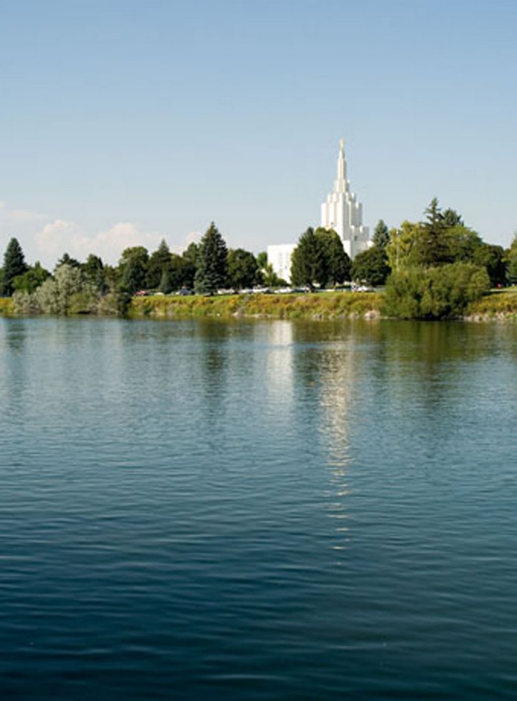 Snake River, Mormon Temple, Idaho Falls, Айдахо-Фоллс