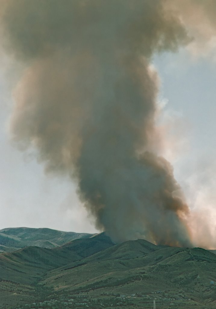 Trail Creek fire above Pocatello, Idaho. 1992, Покателло