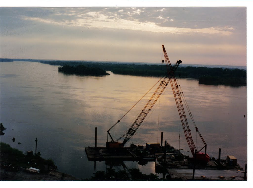 Great River Bridge, under construction (1993), Барлингтон