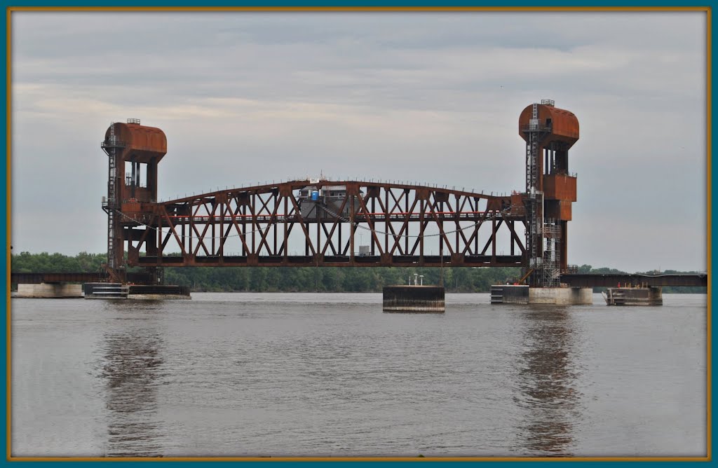 Burlington BNSF Rail bridge Iowa, Барлингтон