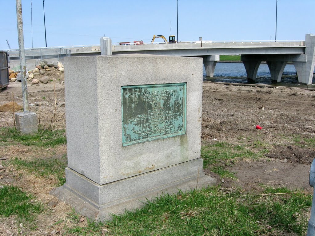 Site of Old Fort Des Moines marker., Де-Мойн