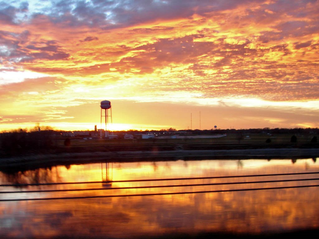 Sunset over Missouri River, Калумет