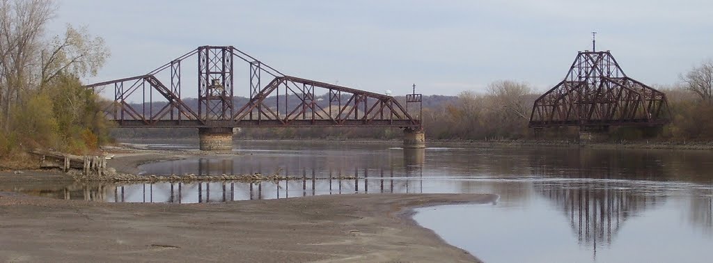 Old Illinois Central bridge, Omaha, Картер-Лейк