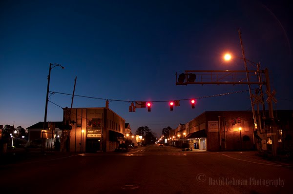 Dawn on Main Street at Railroad track looking South, Атмор