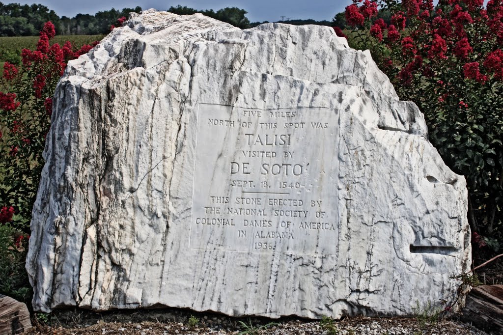 Monument to the Town of Talisi - Visited by Hernando De Soto September 18, 1540, Бентон