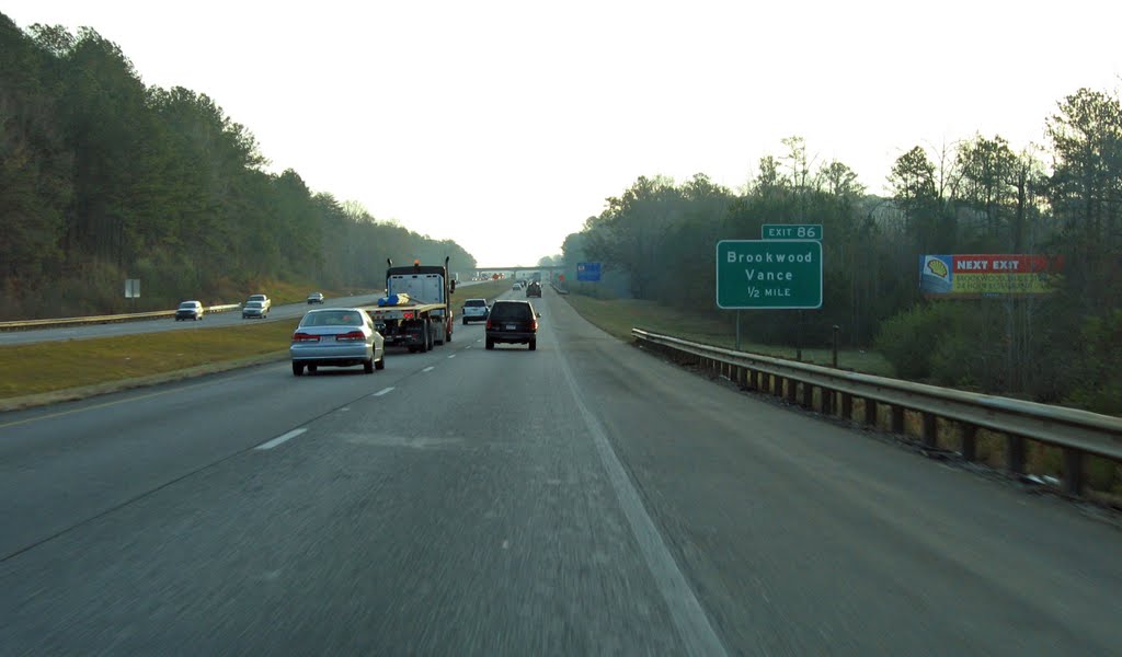 Interstate 20, 69, Exit 86 Brookwood, Vance, Бруквуд