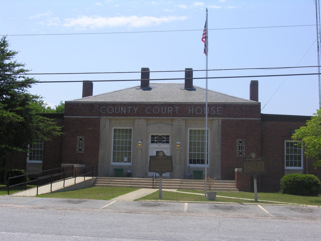 Quitman County Courthouse, Georgetown. The smallest county in Georgia, Коттонвуд