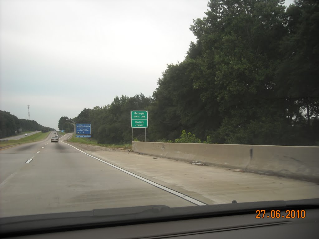 Freeway I-85 North, entering Georgia State, Ланетт