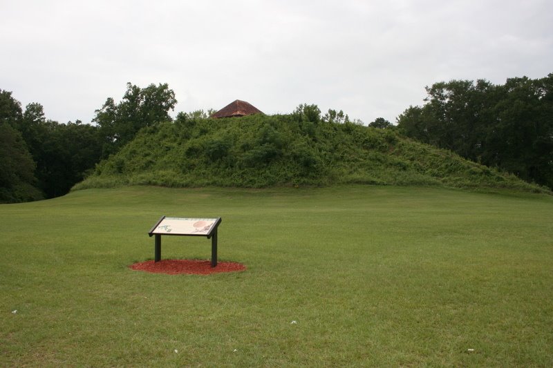 Mound B, the largest mound in the Moundville Archaeological Park. 7/6/2007, Маундвилл