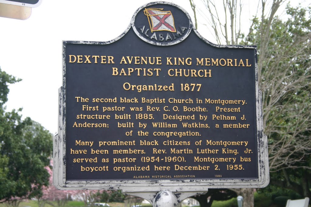 Historic Marker for Dexter Avenue Baptist Church, Монтгомери