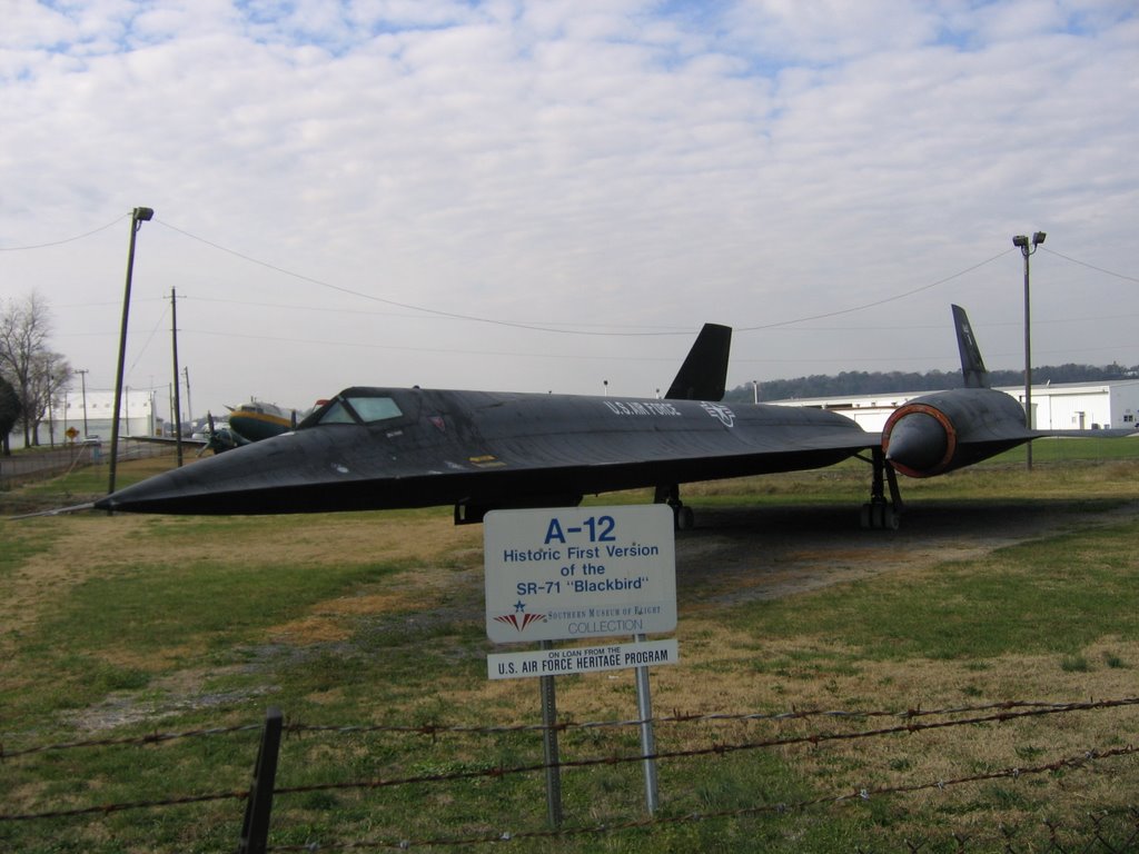 Blackbird, Southern Museum of Flight, Birmingham, A-12 Historic First Version of the SR 71 Blackbird, Таррант