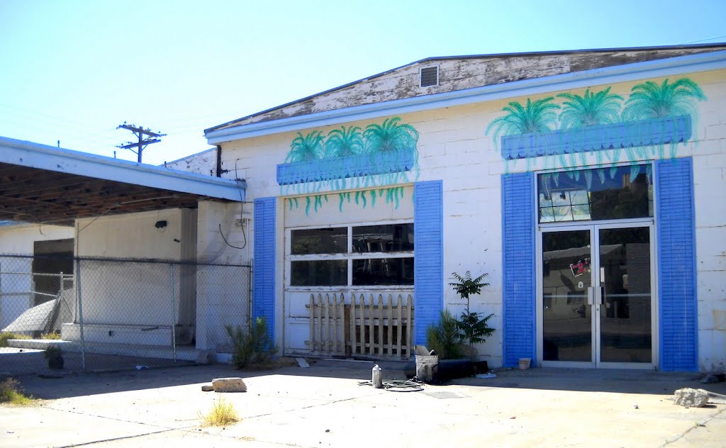 vintage gas station, Live Oak St, Miami AZ, Майми