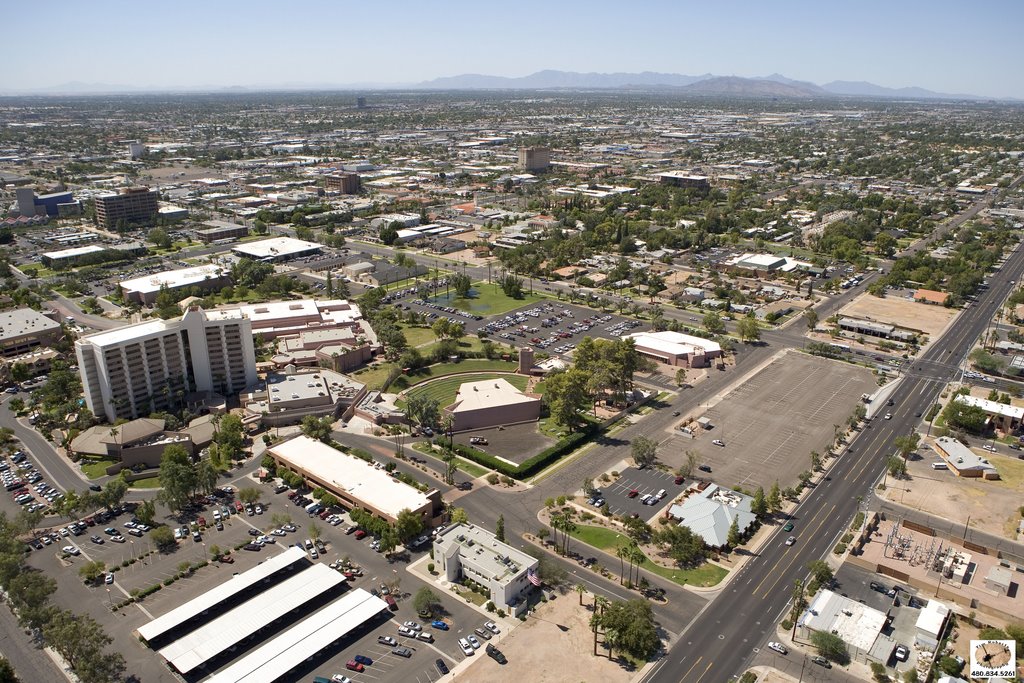 Downtown Mesa, AZ. Civic Center area looking SW, Меса