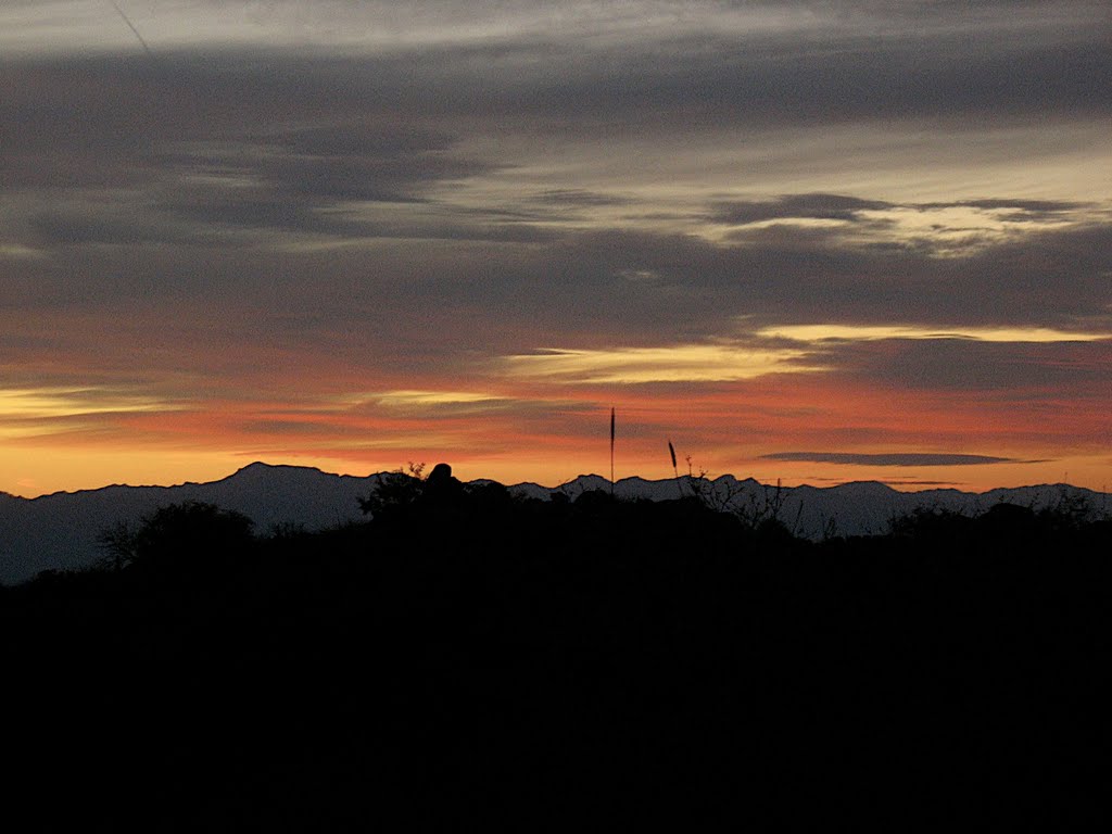 Galiuro sunrise from Oracle, Оракл