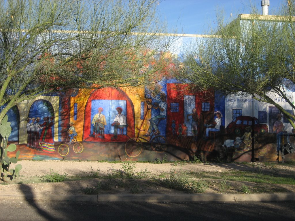 Art mural 2, downtown Tucson, AZ, Тусон