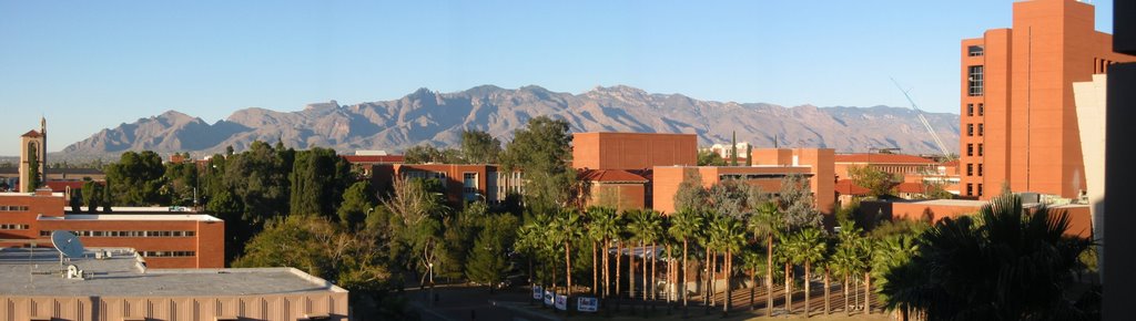 University of Arizona and Catalina Mountains, From Sonora Hall, Тусон