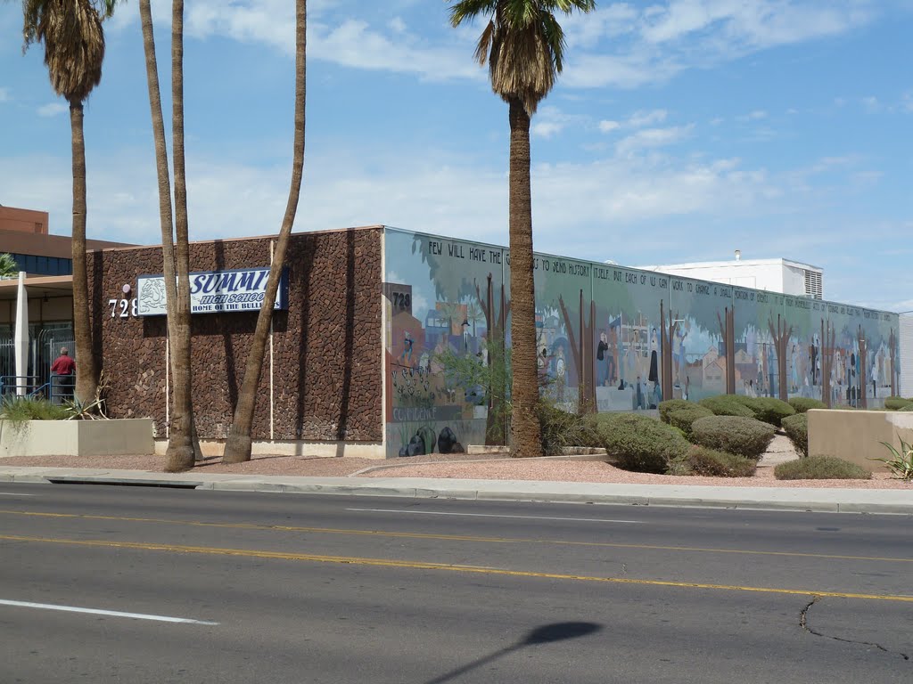 Phoenix, AZ:  Summit High School Mural - E. Wall, Финикс