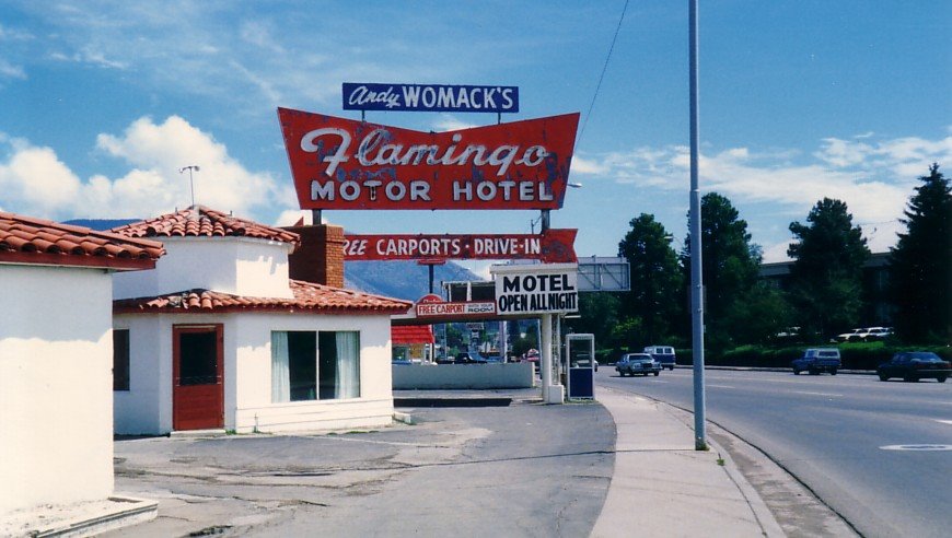 Andy Womacks Flamingo Motel, Flagstaff 1988, Флагстафф