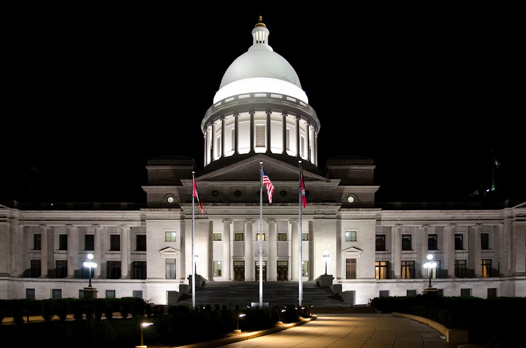 Arkansas State Capitol (night), Литтл-Рок