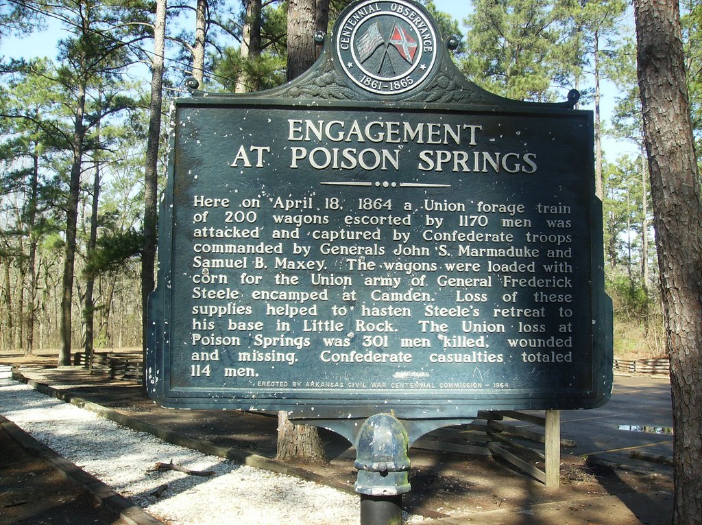 Poison Springs Battlefield Historical Marker, Ouachita County, Arkansas, Озан