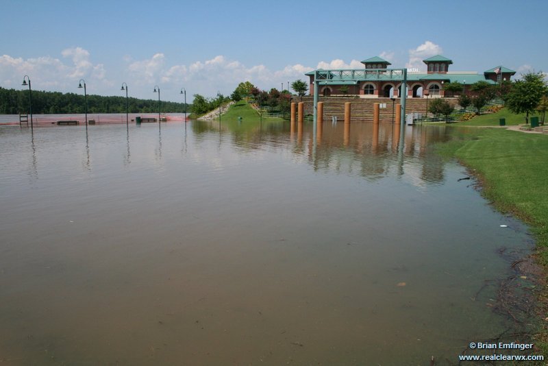 Arkansas River at Fort Smith Park Flooding on July 2, 2007, Форт-Смит