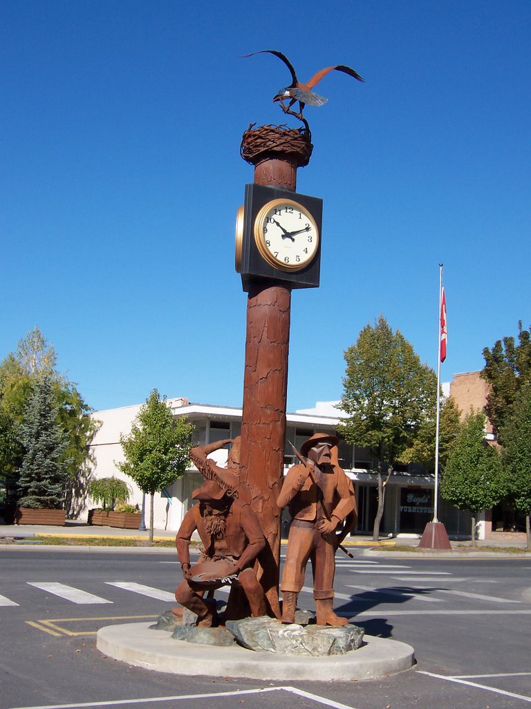 Pioneer sculptures in Colville, WA., Колвилл