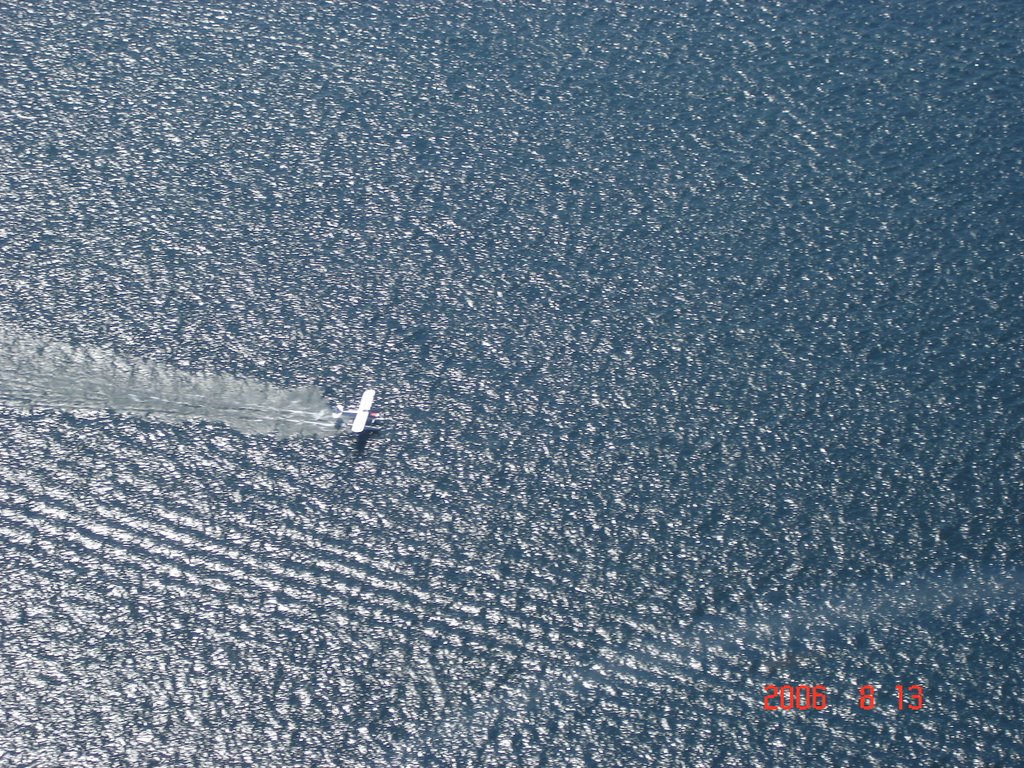 Seaplane landing off Groat Point, Lake Washington, Медина