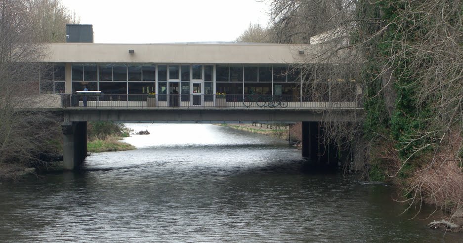 Renton Library - over the Cedar River, Рентон