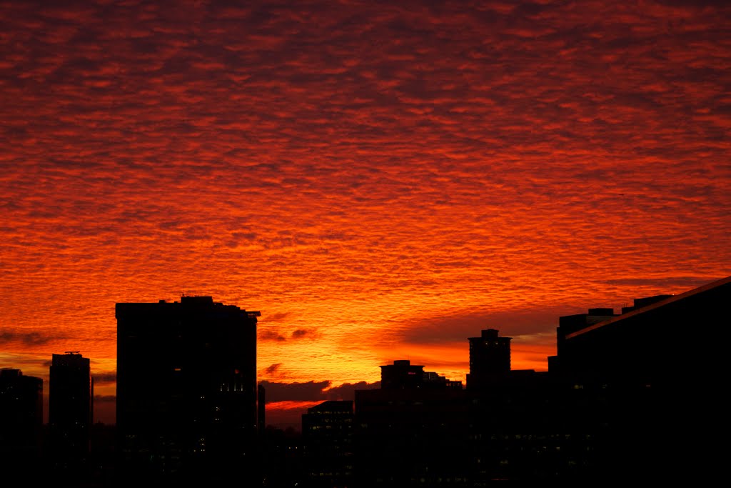 Jan 13, 2012 Sunset in Seattle (zoom in), Сиэттл