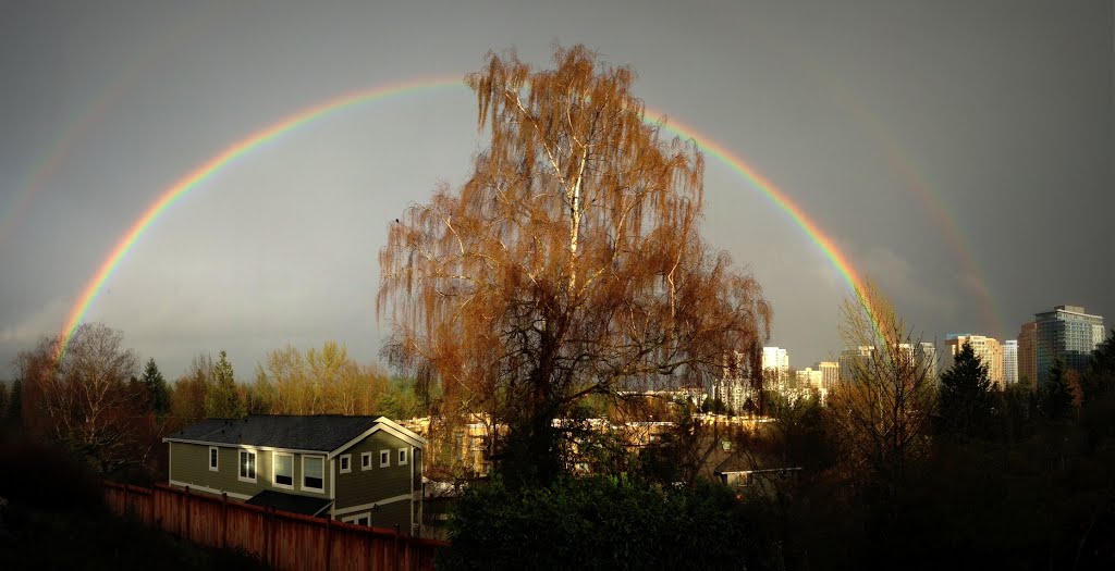 Double Rainbow, Northwest Bellevue WA, Хантс-Пойнт