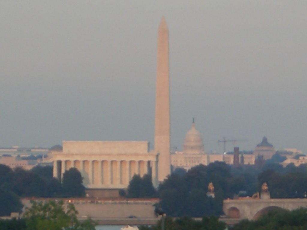 Lincoln Memorial, Washington Monument and Capitol, Арлингтон