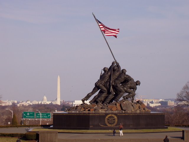 084 Washington D.C., Marine Corps War Memorial, Арлингтон