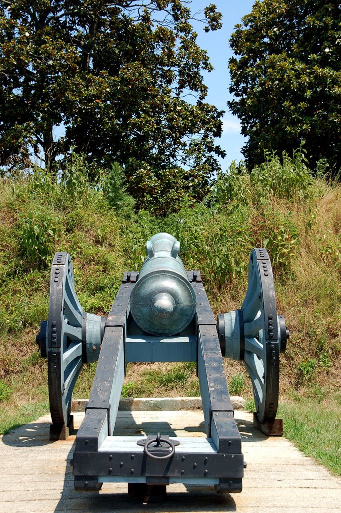 USA - VA - Yorktown Battlefield -  model of the french artillery at Grand French Battery towards the british, Йорктаун